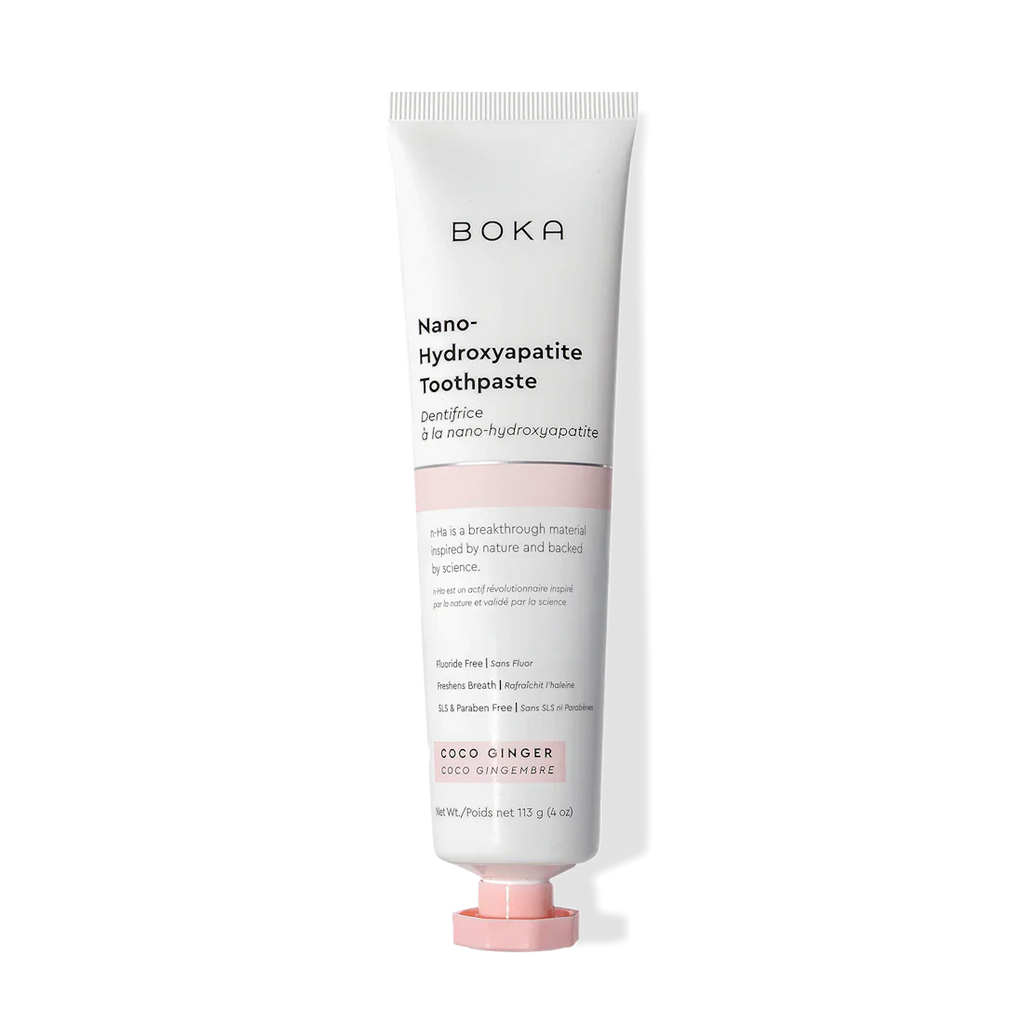 Boka Nano Hydroxyapatite toothpaste tube on a white background