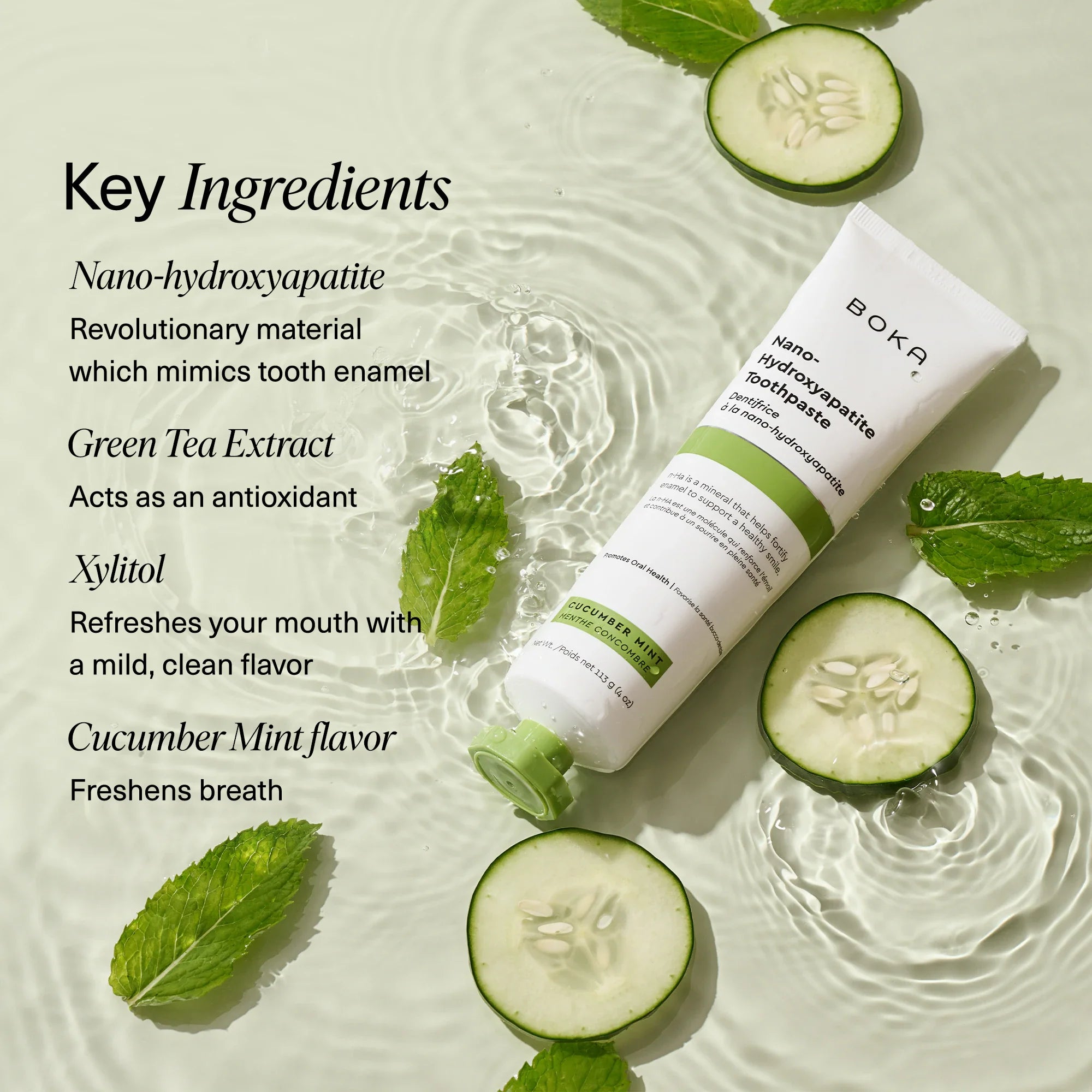 Cucumber Mint Nano-hydroxyapatite Toothpaste