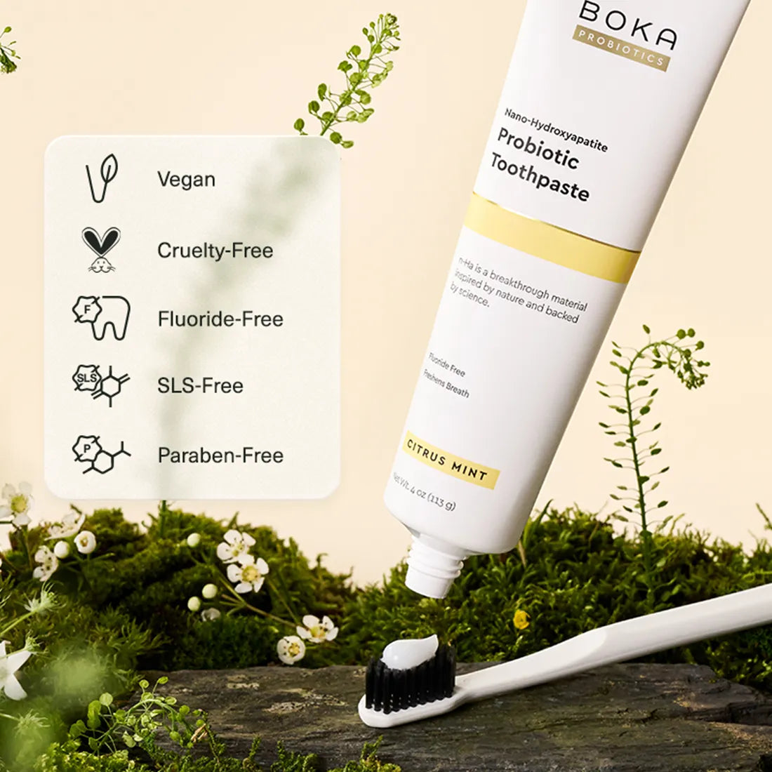 Citrus Mint Probiotic Nano-hydroxyapatite Toothpaste
