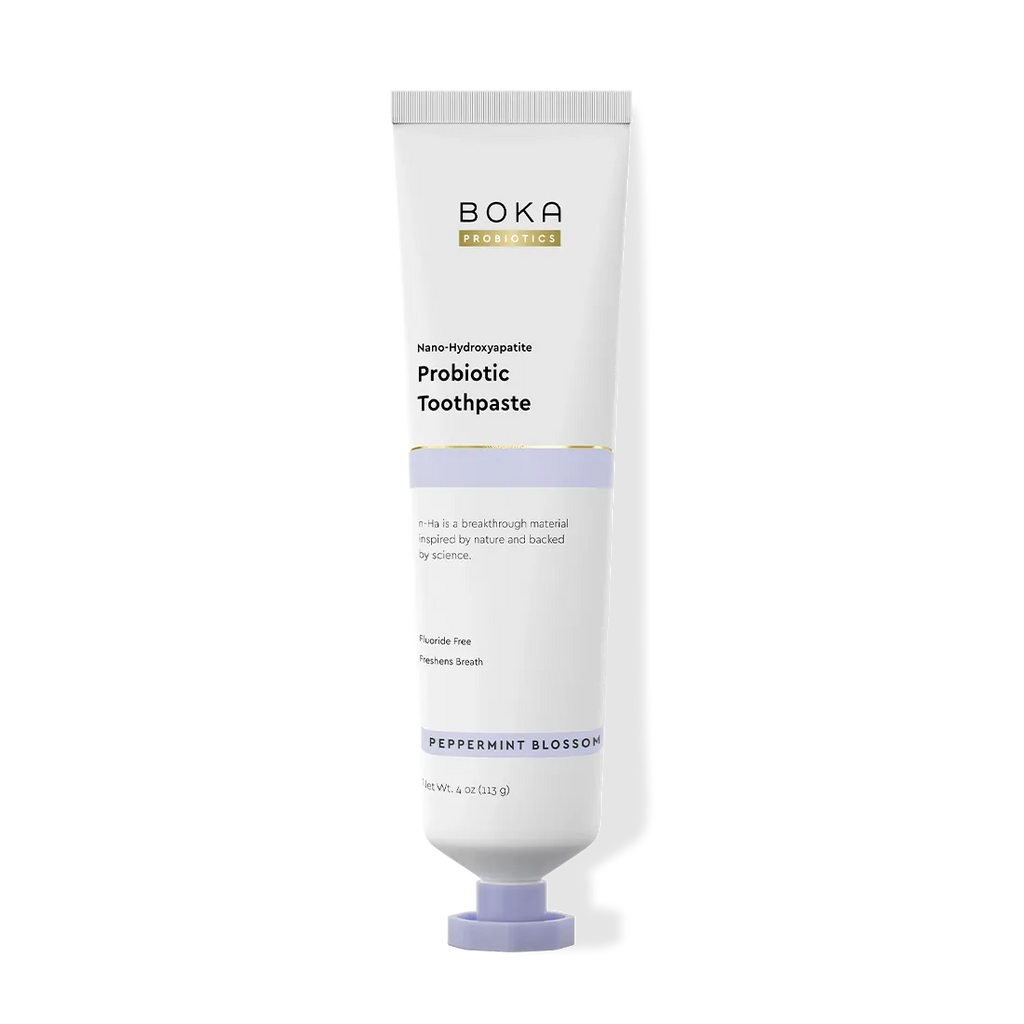 Boka Probiotic Toothpaste tube on a white background